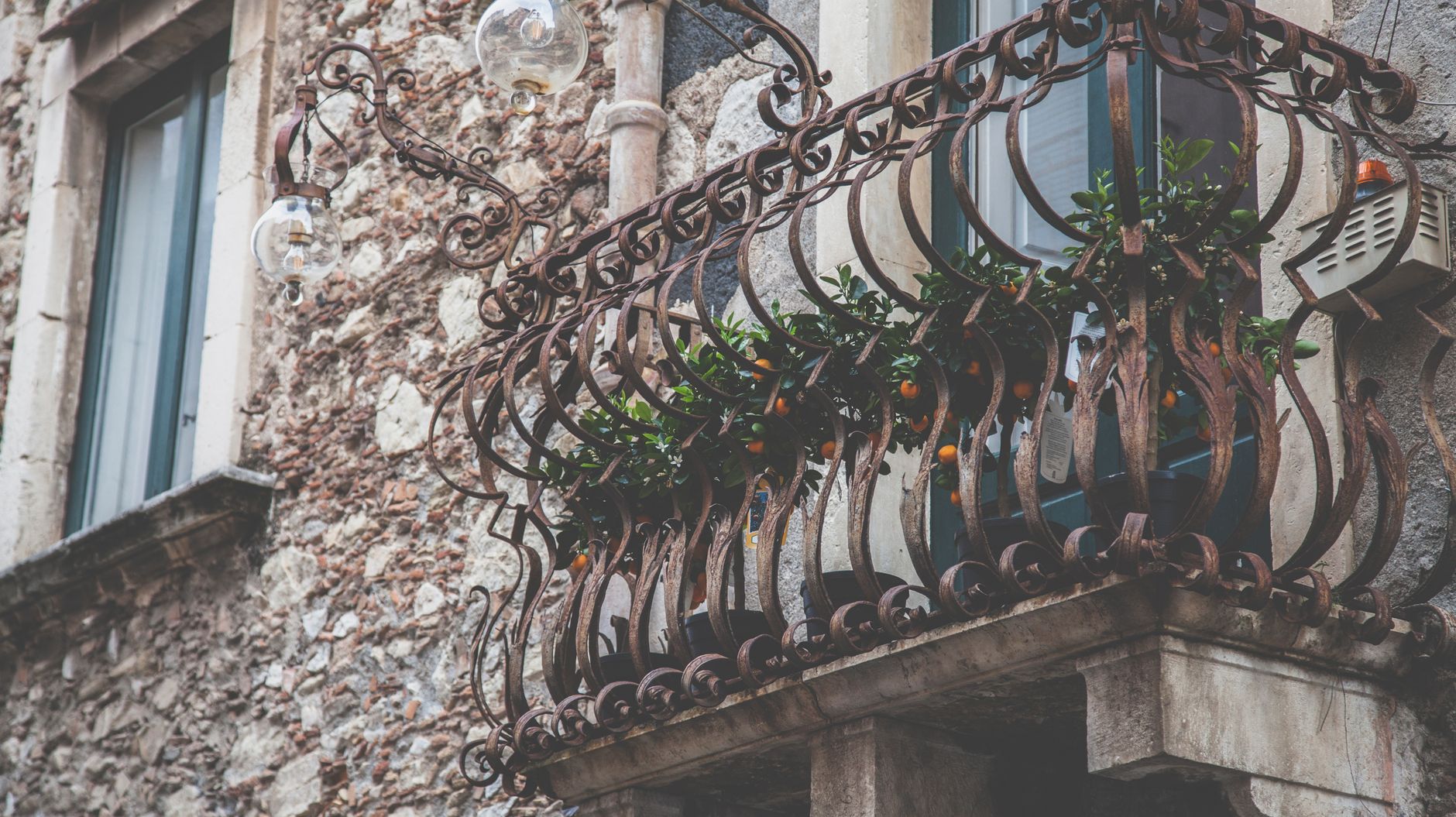 Classic wrought iron balcony