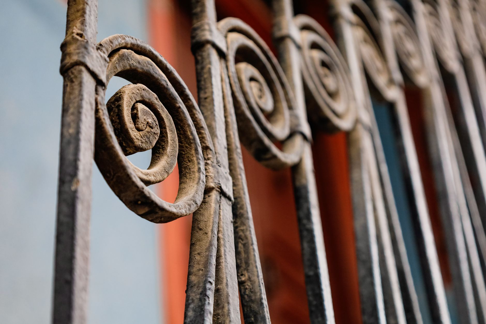 Decorative iron fence