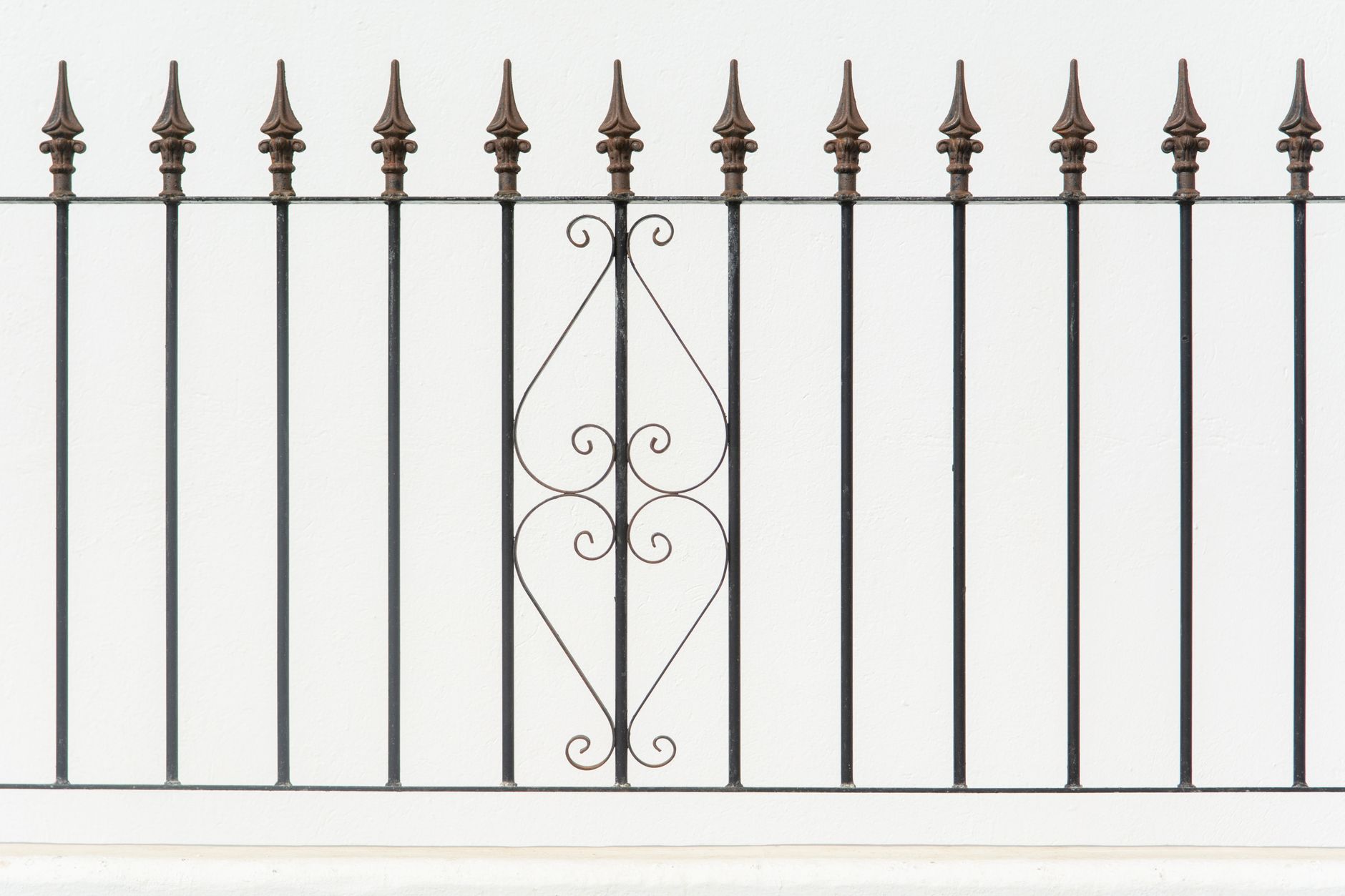 Decorative iron fence detail